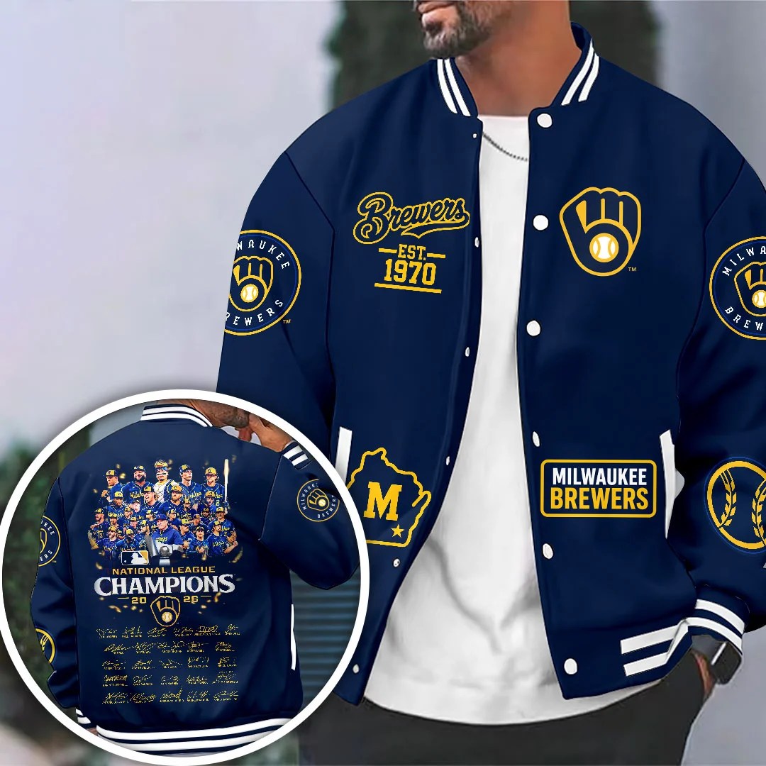 Milwaukee Brewers 2026 National League Champions Varsity Jacket – HOATT26796