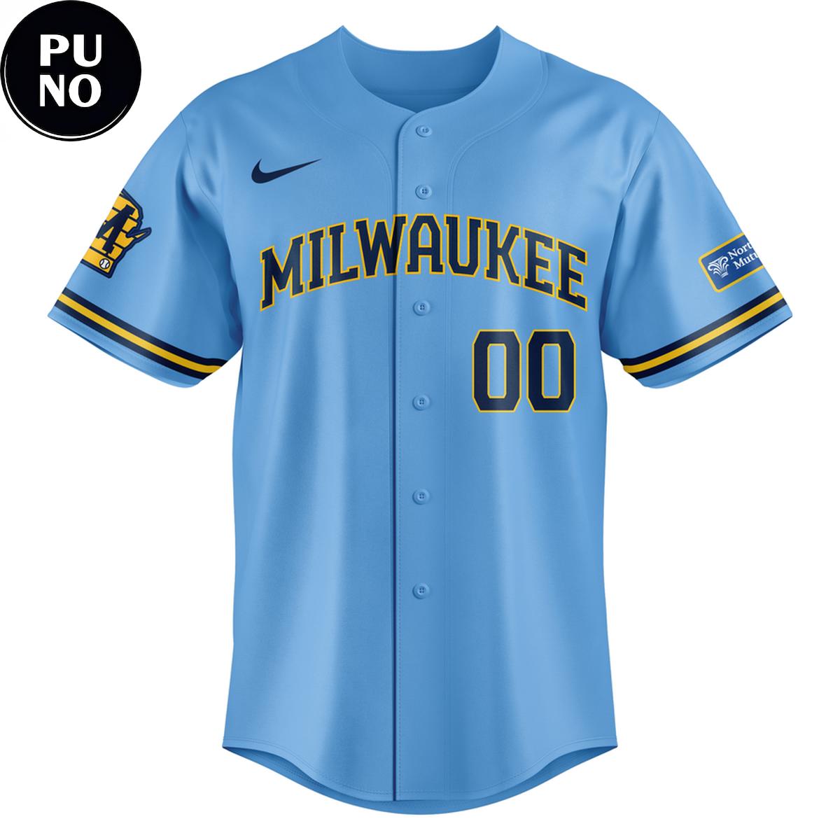 Milwaukee Brewers 2026 Powder Is Here To Stay Personalized Baseball Jersey