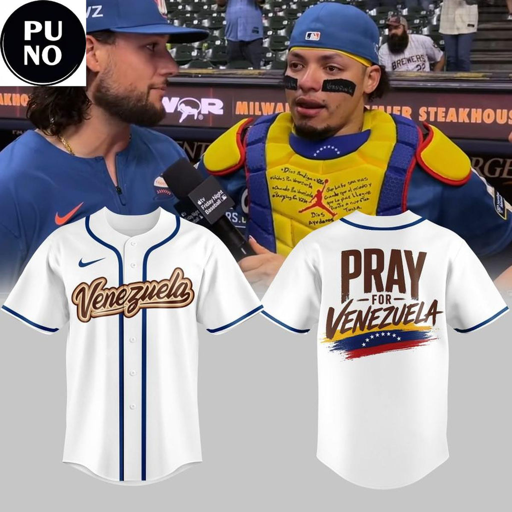 Milwaukee Brewers 2026 Pray For Venezuela Baseball Jersey