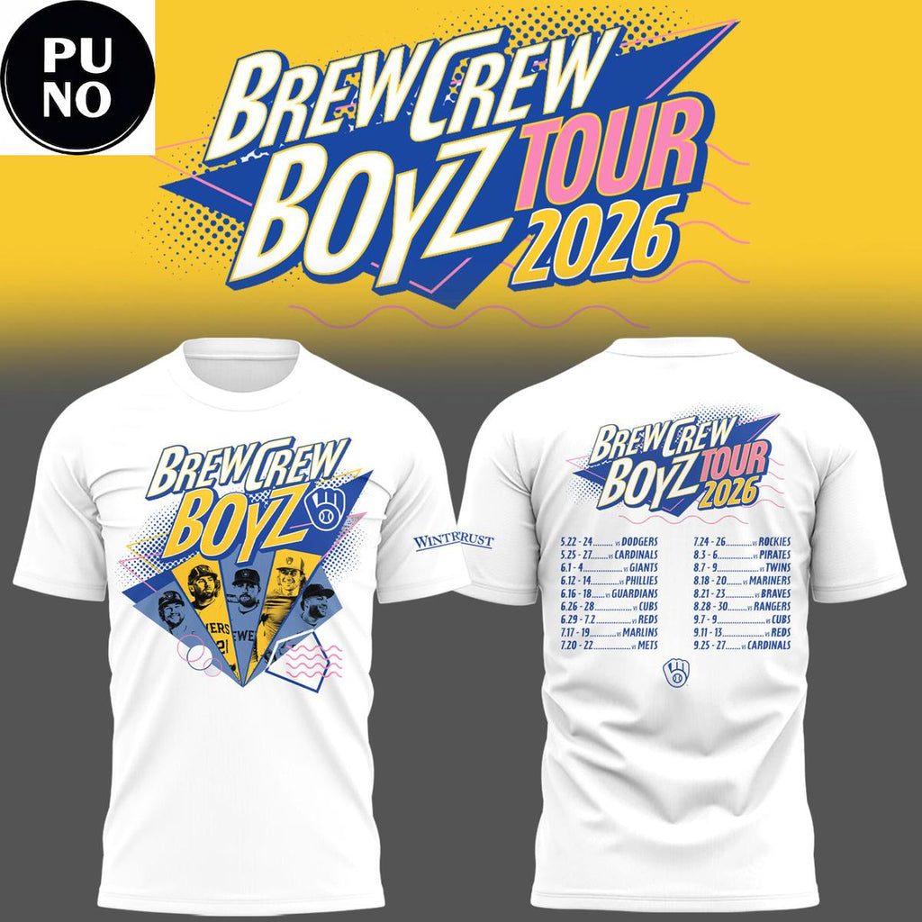 Milwaukee Brewers Brew Crew Boyz Tour 2026 Hoodie T-Shirt
