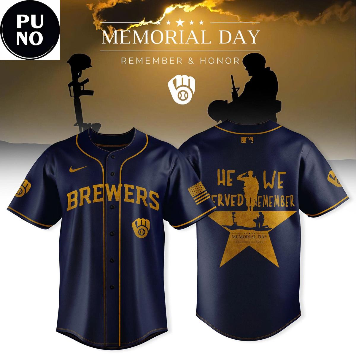 Milwaukee Brewers Memorial Day 2026 Baseball Jersey