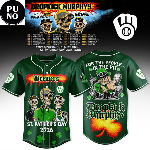 Milwaukee Brewers x Dropkick Murphys St. Patrick’s Day 2026 Baseball Jersey