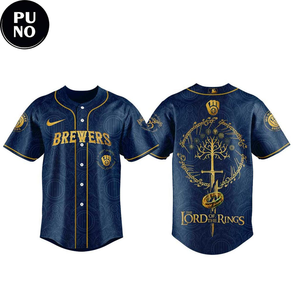 Milwaukee Brewers x The Lord of The Rings MLB Game 2026 Baseball Jersey