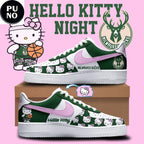 Milwaukee Bucks x Hello Kitty Night 2026 Custom Name Air Force 1 Shoes