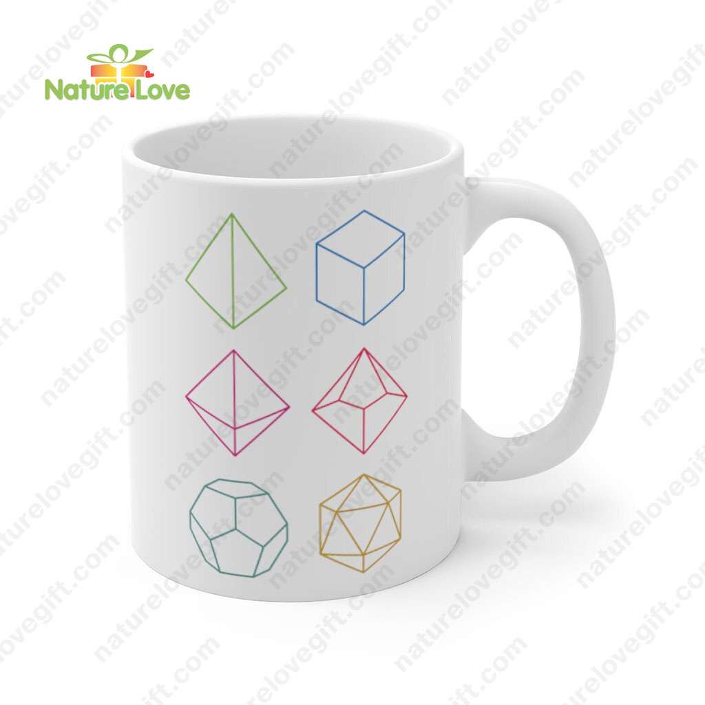 Minimal Dice Mug DnD Dungeons and Dragons Gift