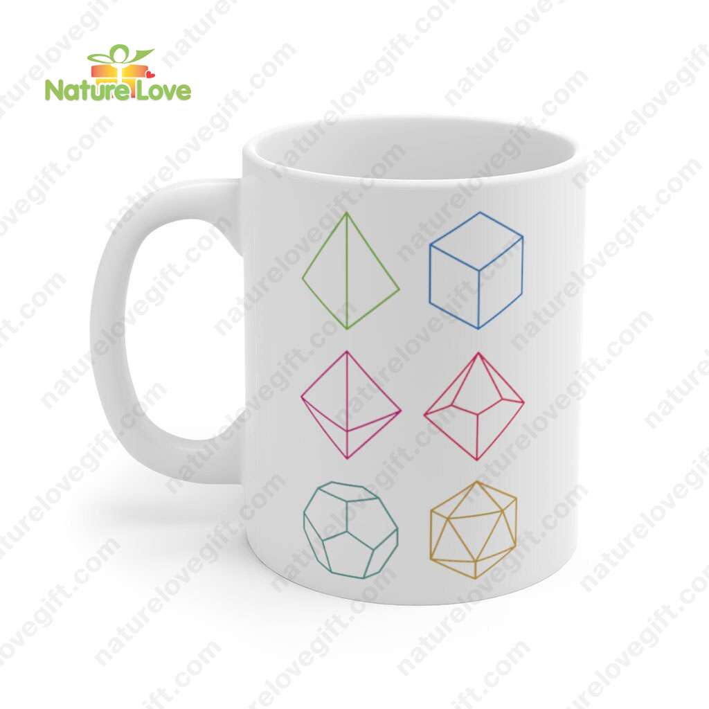 Minimal Dice Mug DnD Dungeons and Dragons Gift