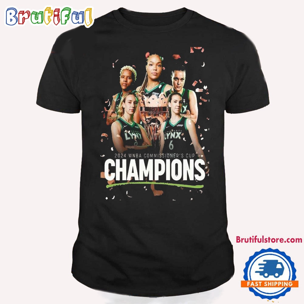 Minnesota Lynx 2024 Champions WNBA Commissioner’s Cup T Shirt