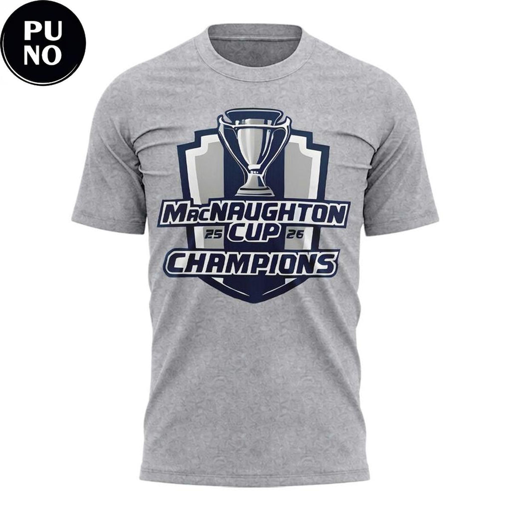 Minnesota State Mavericks Hockey 2025-26 MacNaughton Cup Champions Locker Room Hoodie T-Shirt