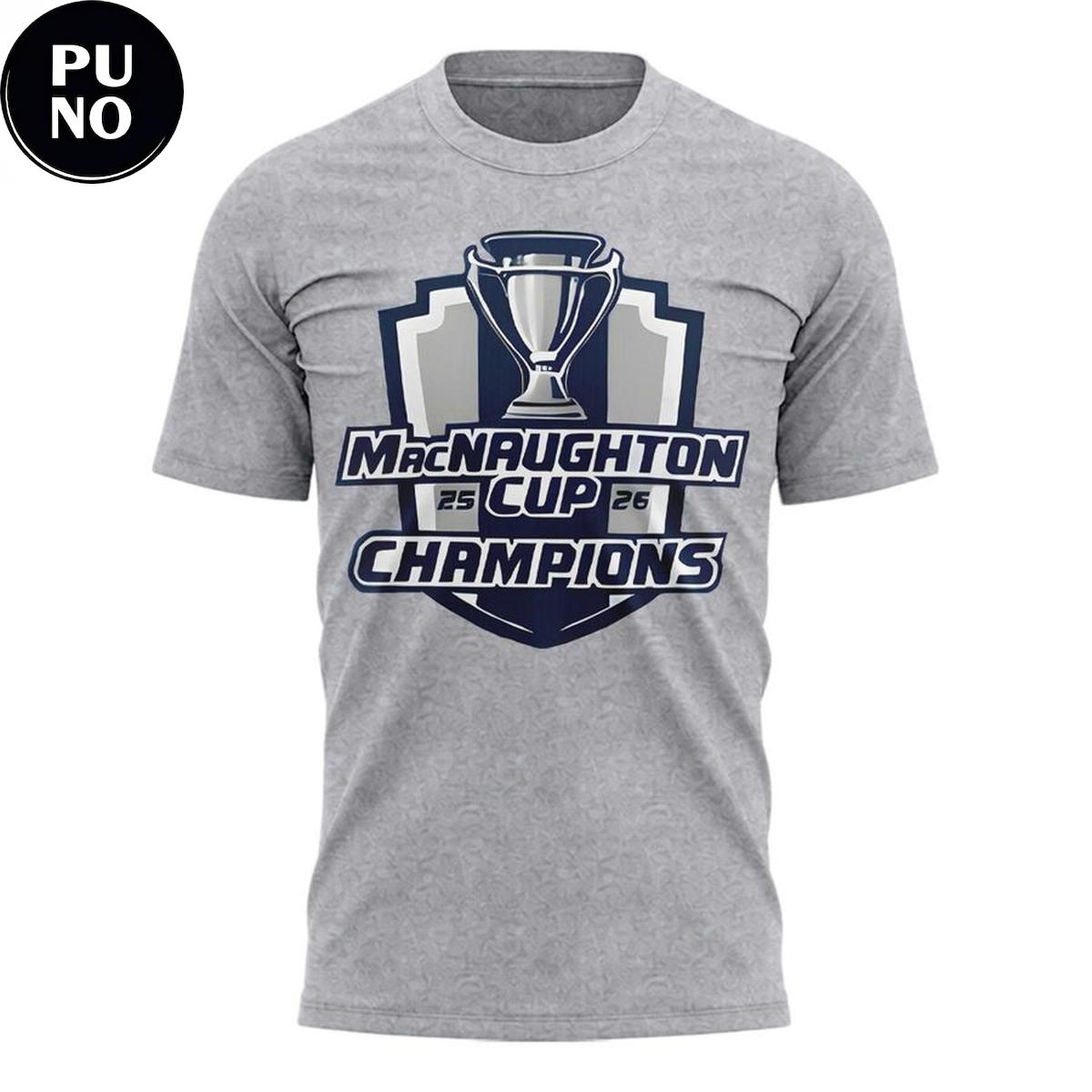 Minnesota State Mavericks Hockey 2025-26 MacNaughton Cup Champions Locker Room Hoodie T-Shirt