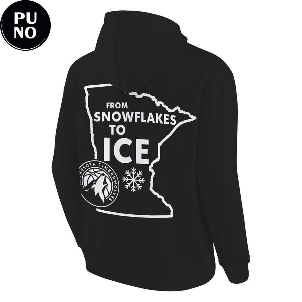 Minnesota Timberwolves Stand With Minnesota From Snowflakes To Ice Hoodie T-Shirt