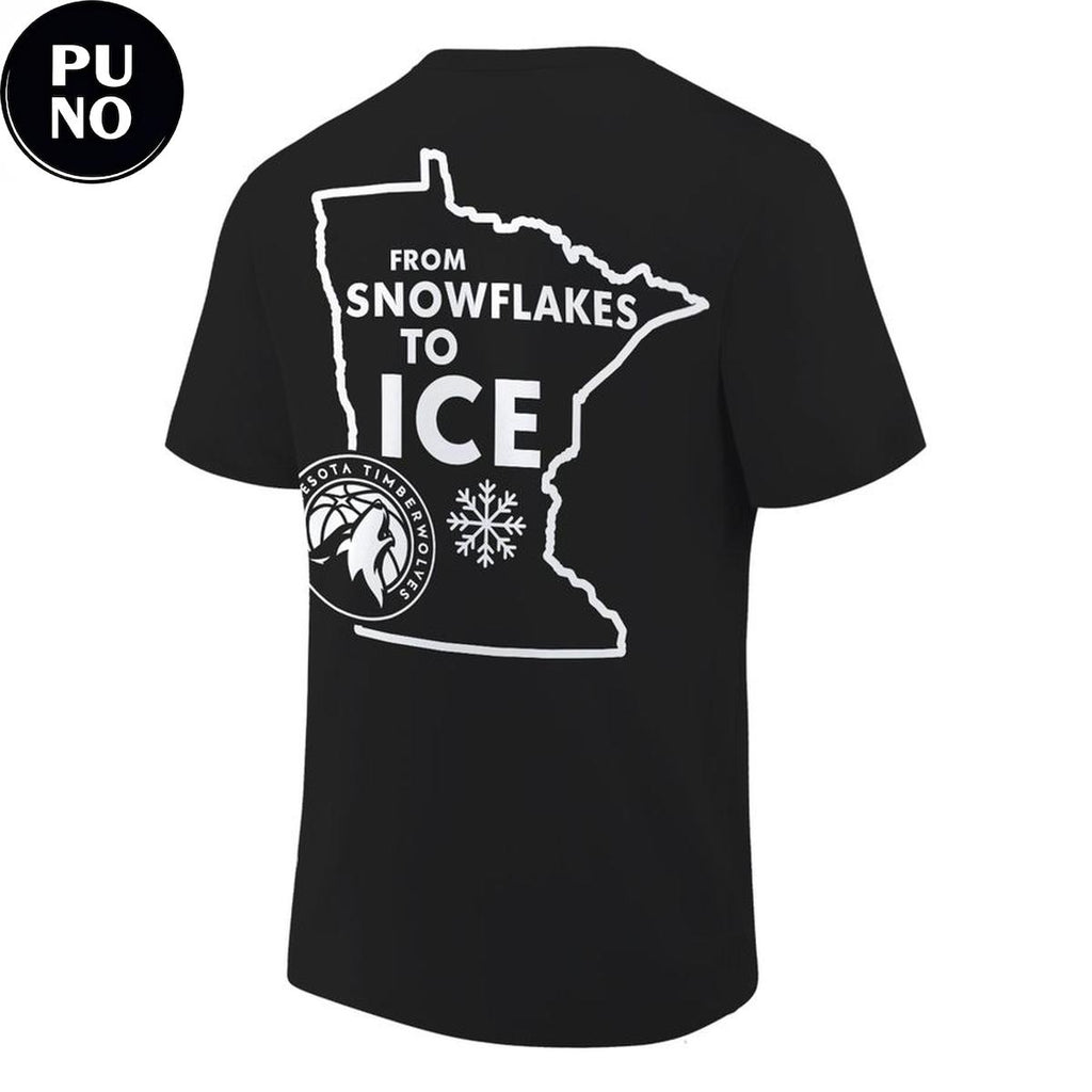Minnesota Timberwolves Stand With Minnesota From Snowflakes To Ice Hoodie T-Shirt