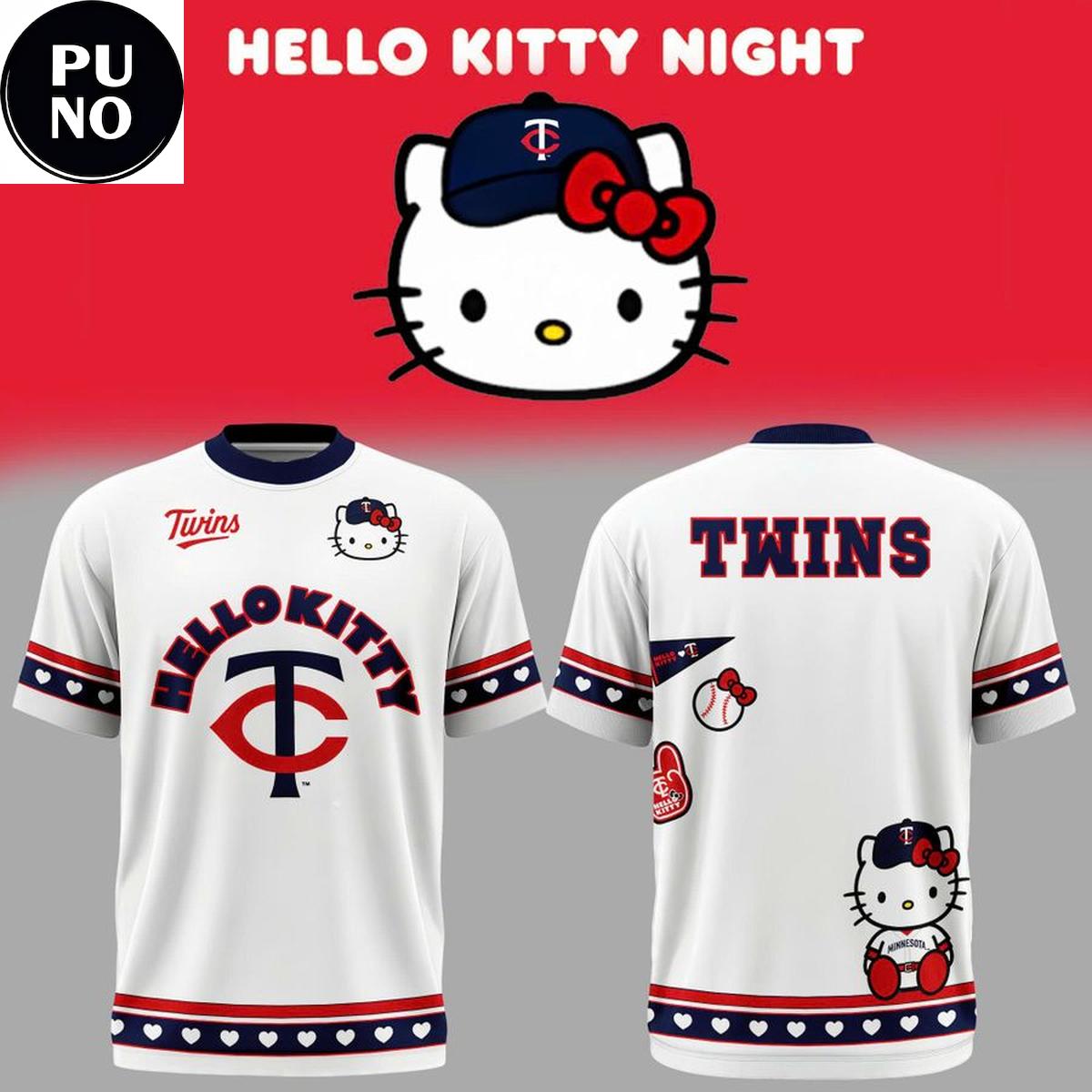 Minnesota Twins 2026 Hello Kitty Night Newest T-Shirt
