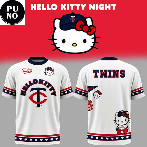 Minnesota Twins 2026 Hello Kitty Night Newest T-Shirt