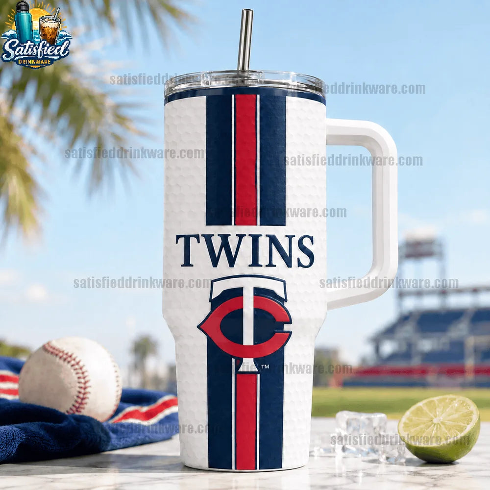 Minnesota Twins 40oz Insulated Tumbler With Handle - Baseball Fan Gift