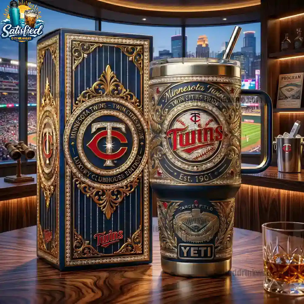 Minnesota Twins 40oz With Handle Yeti Tumbler