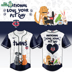 Minnesota Twins National Love Your Pet Day 2026 Limited Edition Baseball Jersey