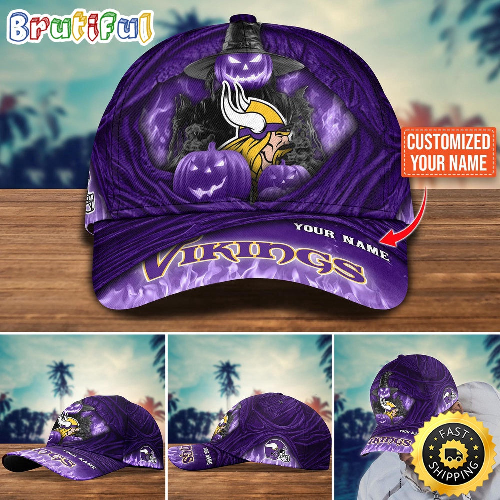 Minnesota Vikings Baseball Cap Halloween Custom Cap For Fans