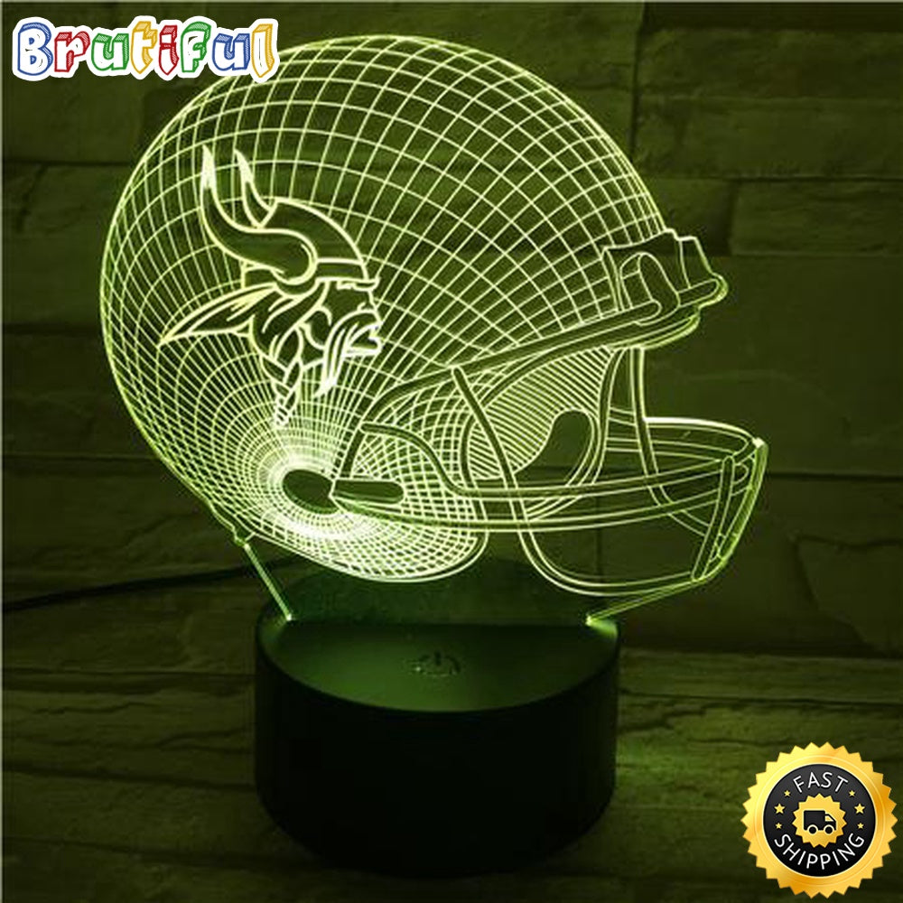 Minnesota Vikings Night Light Sports 3D Illusion LED Lamp
