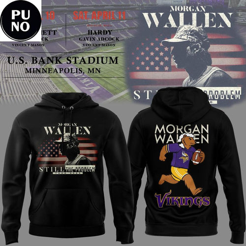 Minnesota Vikings x Morgan Wallen Still The Problem Tour 2026 Hoodie