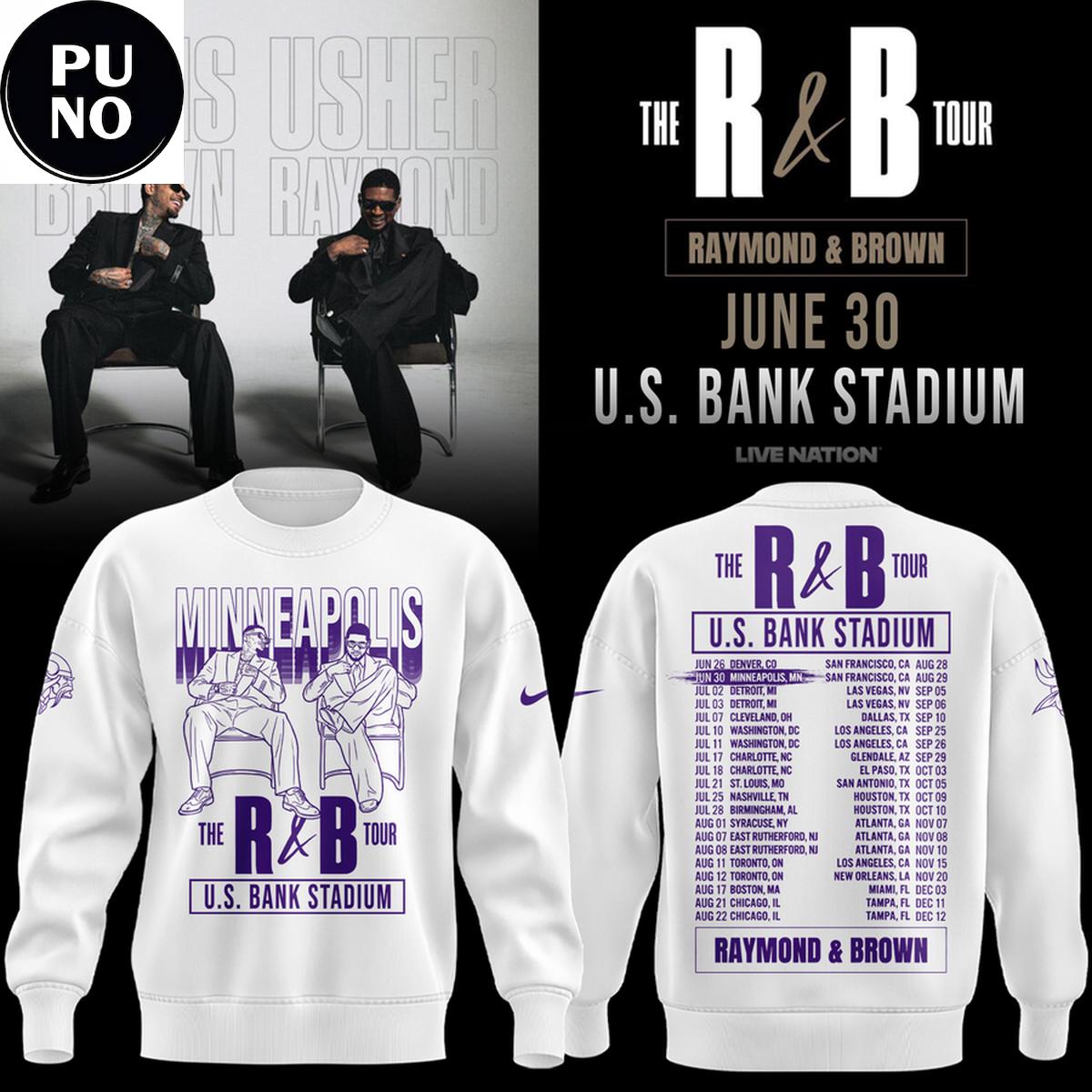 Minnesota Vikings x The R&B Tour 2026 Hoodie T-Shirt