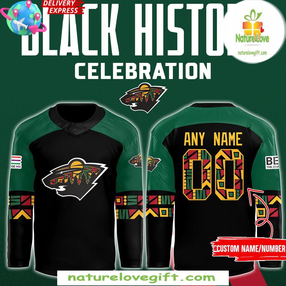 Minnesota Wild Black History Hockey Jersey Special Edition
