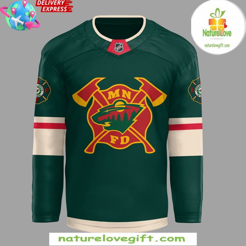 Minnesota Wild Hockey Jersey Firefighter Appreciation Night