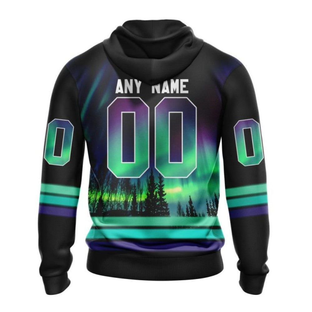Personalized NHL Minnesota Wild Hoodie Special Design With Northern Lights All Over Print 3D Hoodie Unisex