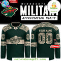Minnesota Wild 2026 Military Jersey Hockey Appreciation Night