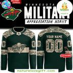 Minnesota Wild 2026 Military Jersey Hockey Appreciation Night