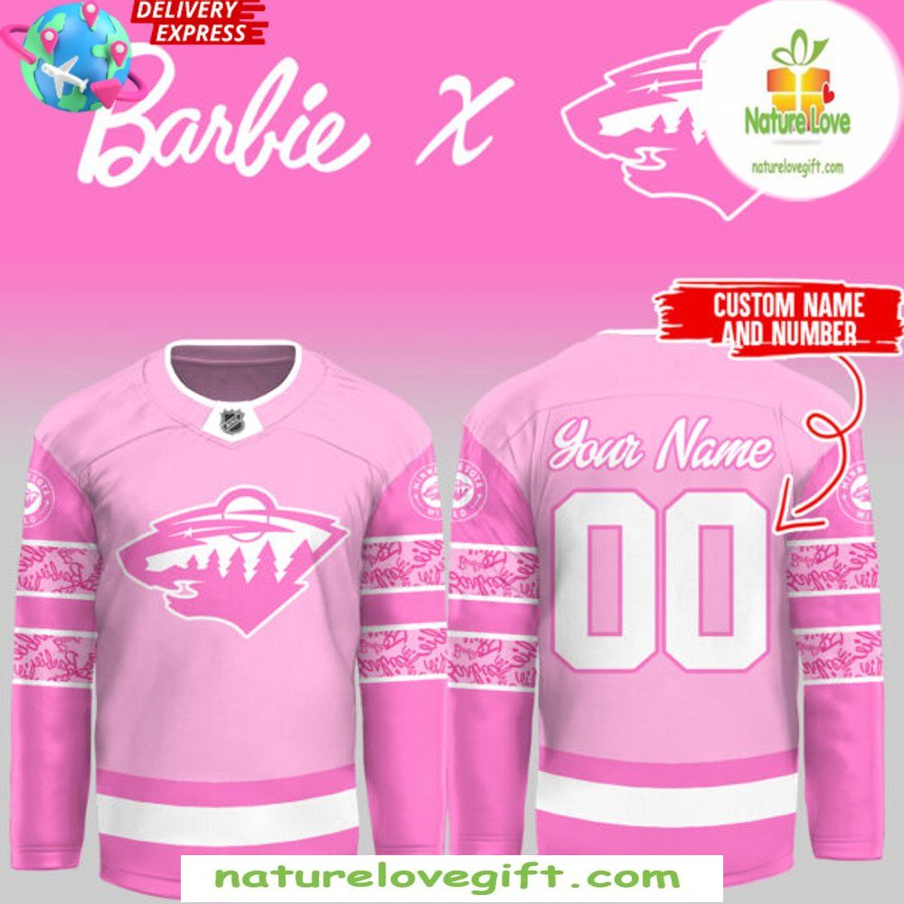 Minnesota Wild Barbie Night 2026 Hockey Jersey NHL Fan Gear