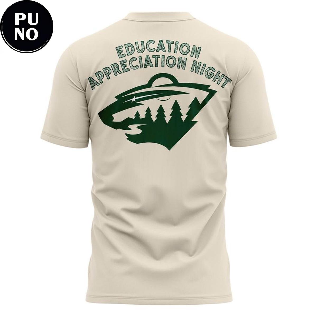 Minnesota Wild x Education Appreciation Night 2026 T-shirt