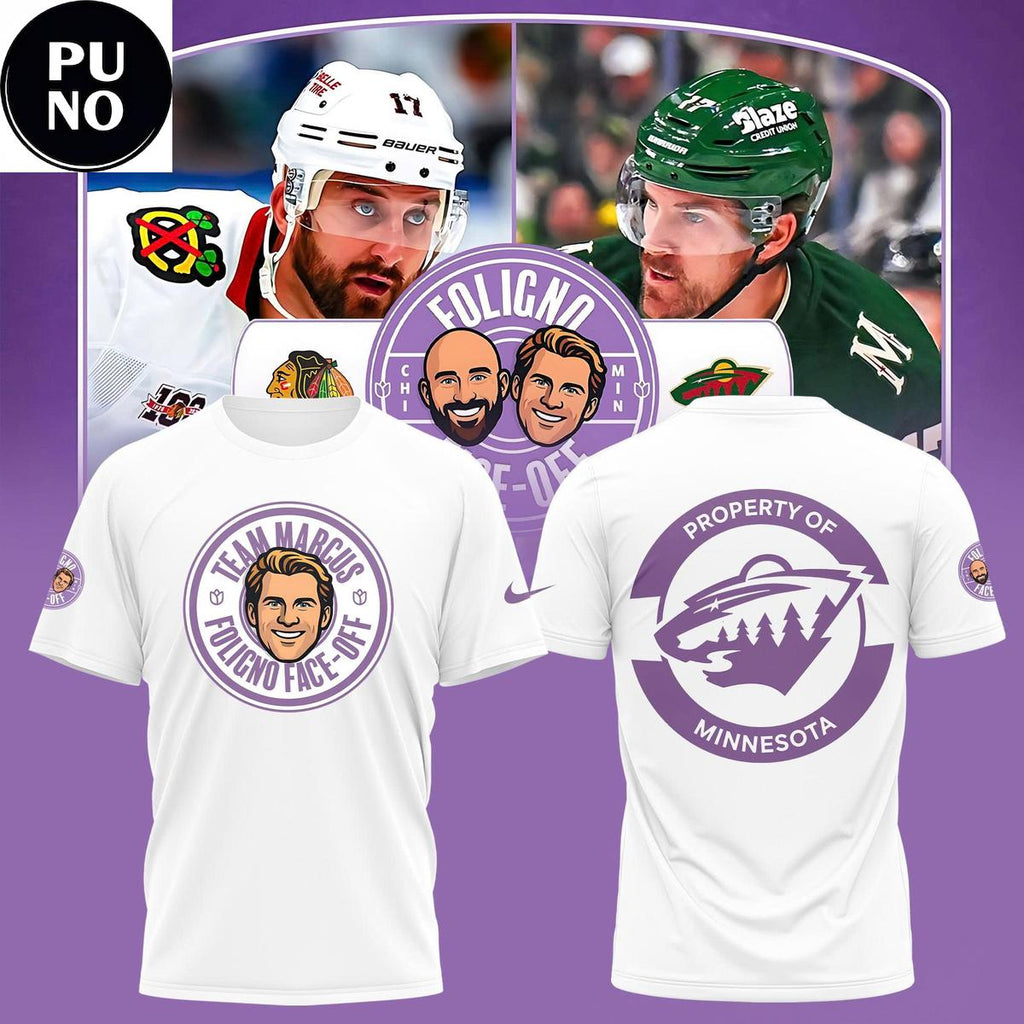 Minnesota Wild x Foligno Face-Off Team Marcus 2026 Hoodie T-Shirt