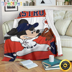 Mickey Mouse Blanket Astros Mickey Fleece Blanket For Baseball Fan