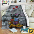 Mickey Mouse Blanket Balloon Mickey And Minnie In Love Fleece Blanket