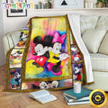 Mickey Mouse Blanket Colorful Mickey & Minnie Fleece Blanket Gift Idea