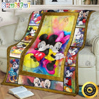 Mickey Mouse Blanket Disney Mickey Mouse And Minnie Colorful Lovely Pictures Fleece Blanket