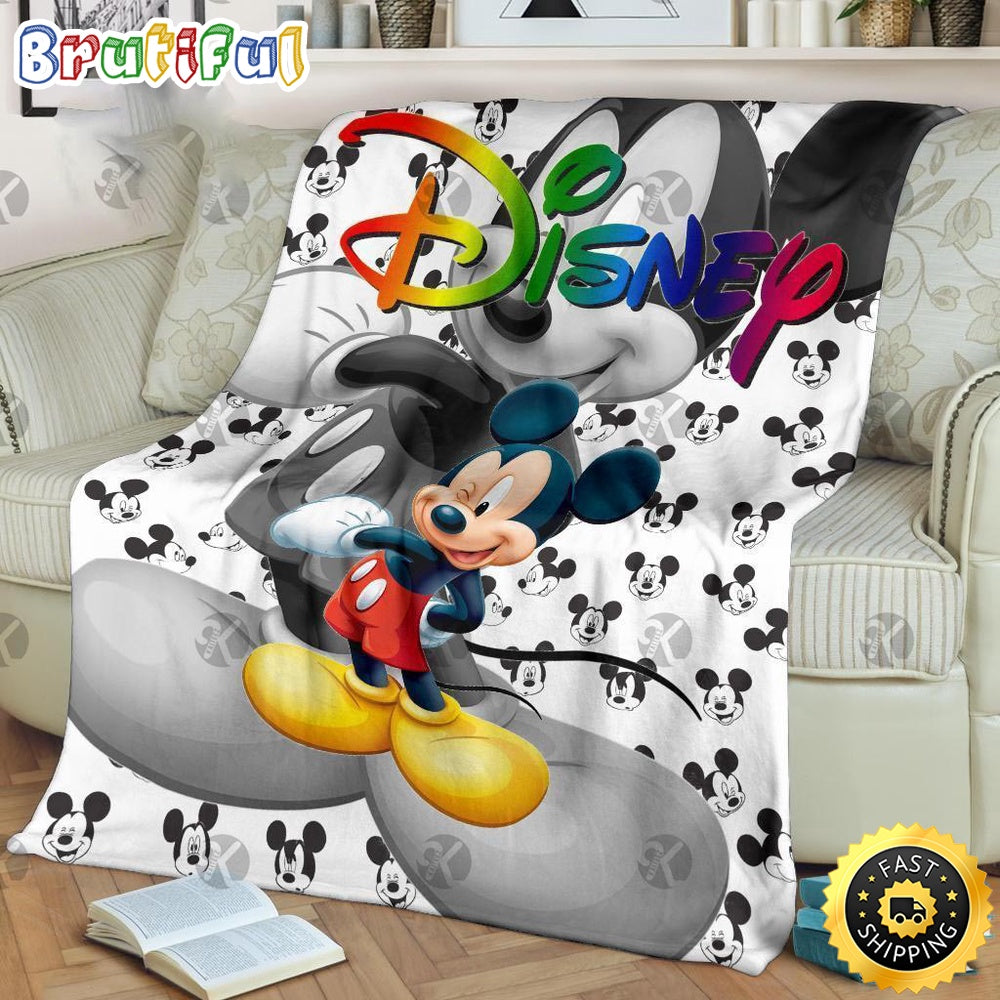 Mickey Mouse Blanket Disney Mickey Mouse Cute Posing Fleece Blanket