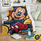 Mickey Mouse Blanket Graphic Art Mickey Mouse Fleece Blanket For Fan