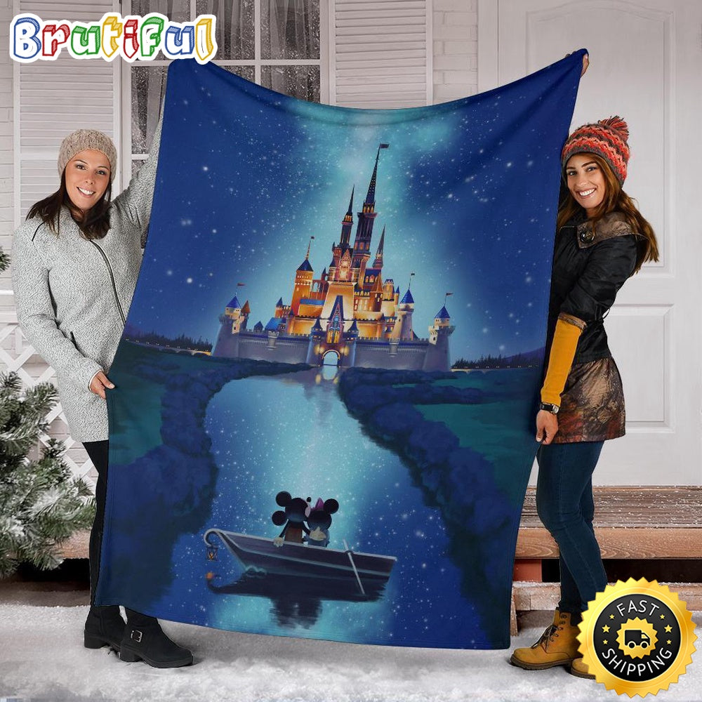 Mickey Mouse Blanket Journey To Castle Mickey And Minnie Fleece Blanket