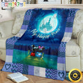 Mickey Mouse Blanket Mickey Mouse And Minnie Sitting On The Dock Romantic Fleece Blanket