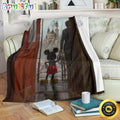 Mickey Mouse Blanket Mickey Mouse And Walt Disney Trip To The Disney Castle Fleece Blanket