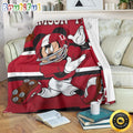 Mickey Mouse Blanket Mickey Mouse Football In Red Fleece Blanket