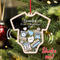 Custom Baby’s First Christmas 2025 - Personalized Shaker Ornament - Customized Baby Name, New 1st Baby Gift, Baby Keepsake, 4D Shake Babies Ornament