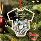 Custom Baby’s First Christmas 2025 - Personalized Shaker Ornament - Customized Baby Name, New 1st Baby Gift, Baby Keepsake, 4D Shake Babies Ornament