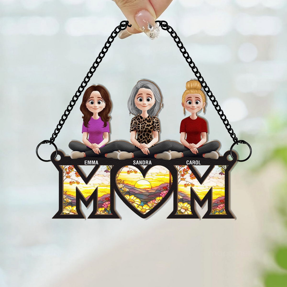 Mom Mother’s Day Gift - Personalized Window Hanging Suncatcher Ornament