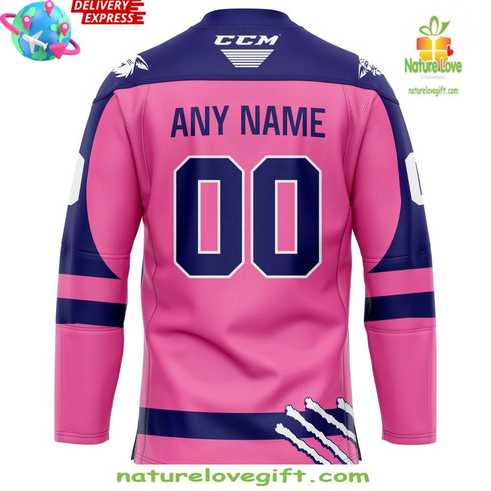 Moncton Wildcats Pink in the Rink 2026 Jersey Hockey