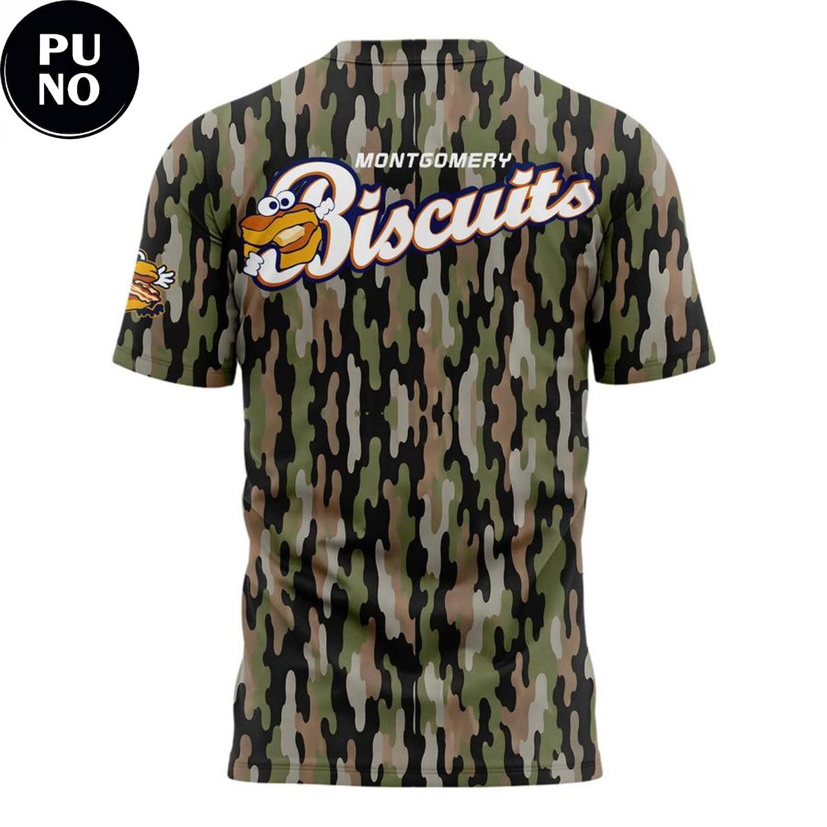 Montgomery Biscuits 2026 Camo Hoodie T-Shirt