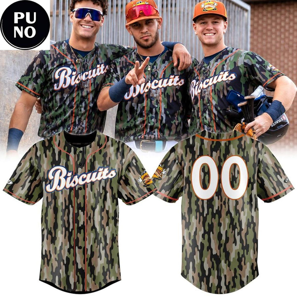 Montgomery Biscuits 2026 Camo Personalized Baseball Jersey