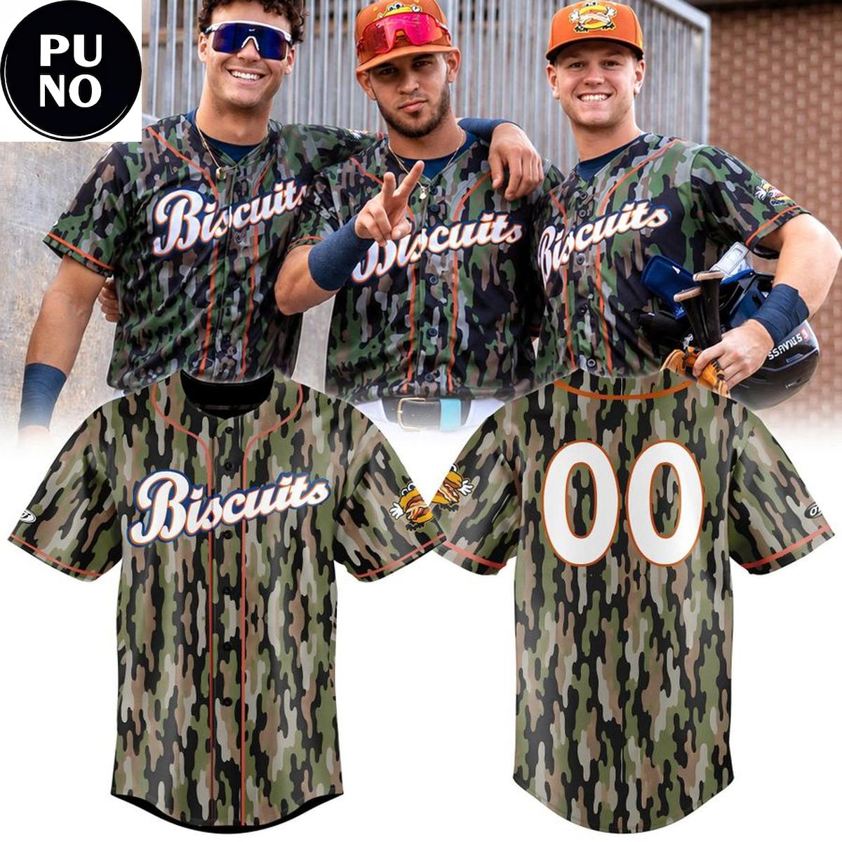 Montgomery Biscuits 2026 Camo Personalized Baseball Jersey
