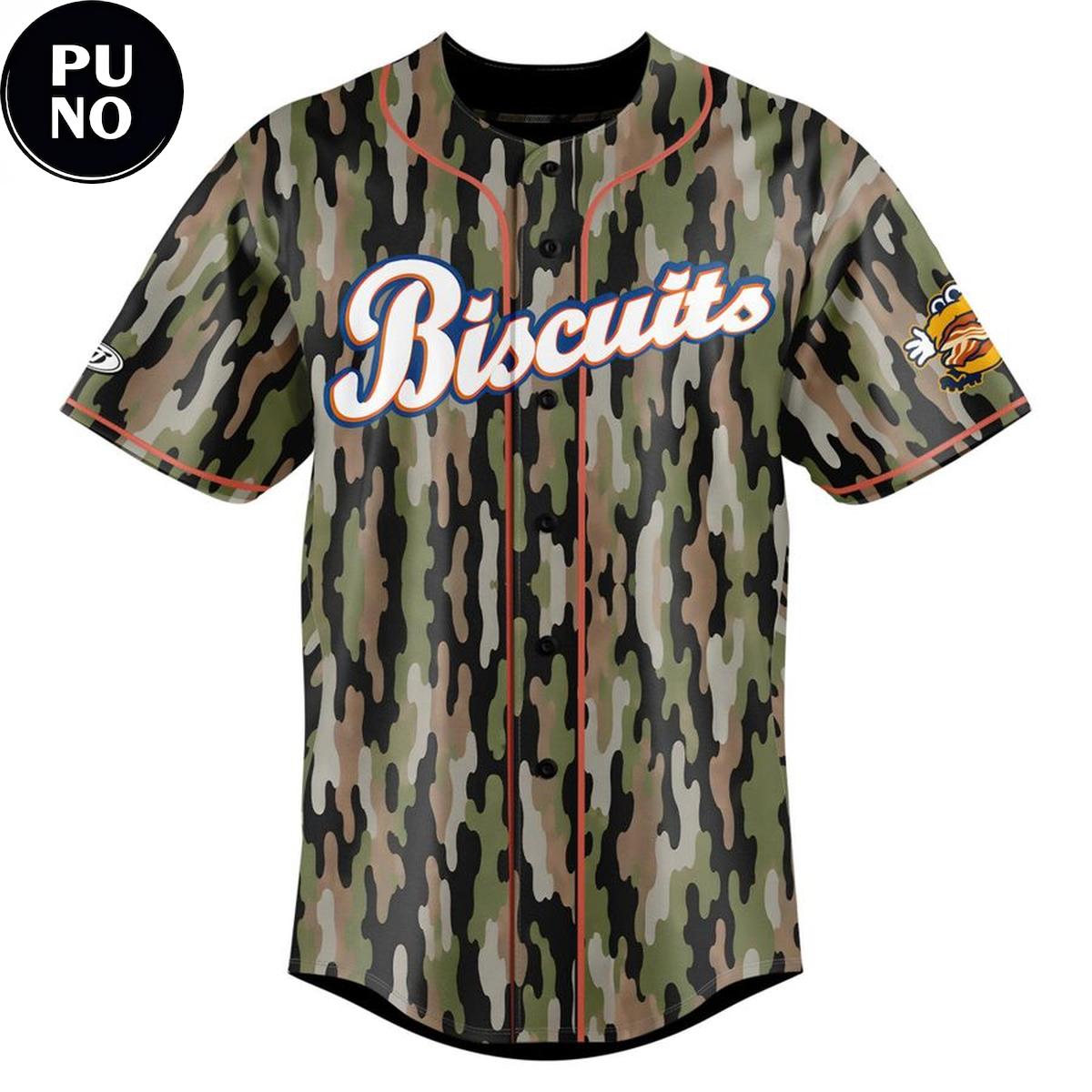 Montgomery Biscuits 2026 Camo Personalized Baseball Jersey
